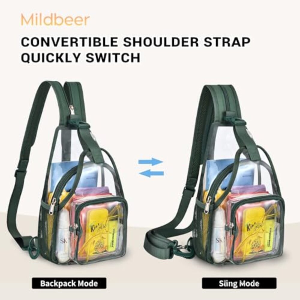 Clear Mini Backpack Convertible Sling Stadium App… - image 3